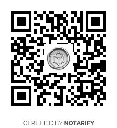 Certificato notarizzazione su blockchain
